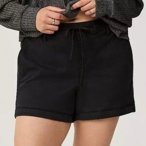 Torrid - Pull-On Weekend Mid-Rise 3.5"  Inseam Black Cotton Short - 20 / 2X